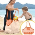 thumbnail image 1 of Large Capacity Mesh Beach Bag for Outdoor Pool Toys Storage Tote Reusable Sand Tools Carry All 1-Pack, 1 of 6