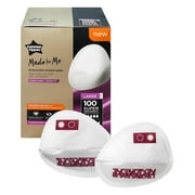 Tommee Tippee Made for Me Super Absobent Disposable Breast Pads, Large (100 Count) | Soft, Leak-Free, Contoured Shape, Adhesive Patch