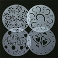 thumbnail image 5 of ZPAQI 4 Pack Unique Cake Stencils Cake Spray Molds Flower Cake Molds Spray Stencils, 5 of 9