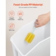 thumbnail image 4 of Rice Storage Containers 4 Pack Large Dog Food Dispenser Kitchen Grain Container with Wheels Sealing Lid and 4 Measuring Cups 3.5 Gallon 15 Liter x2 4.5 Gallon 20 Liter x2, 4 of 6