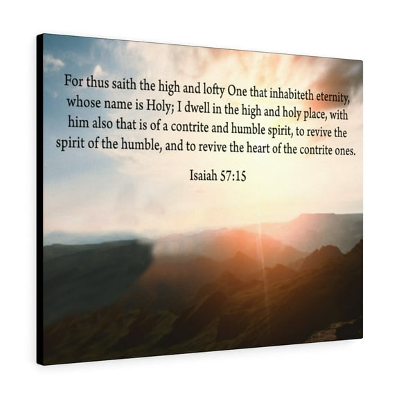Scripture Walls Isaiah 57:15 Revive The Heart Bible Verse Canvas Christian Wall Art Ready to Hang Unframed