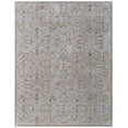thumbnail image 2 of 7' X 10' Ivory Taupe and Blue Abstract Power Loom Worn Faded Area Rug With Fringe, 2 of 3
