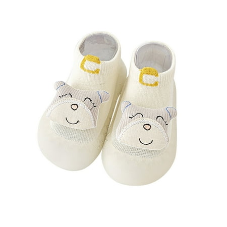 

TAIAOJING Boys Girls Animal Cartoon Socks Shoes Toddler WarmThe Floor Socks Non Slip Prewalker Shoes For 9-12 Months