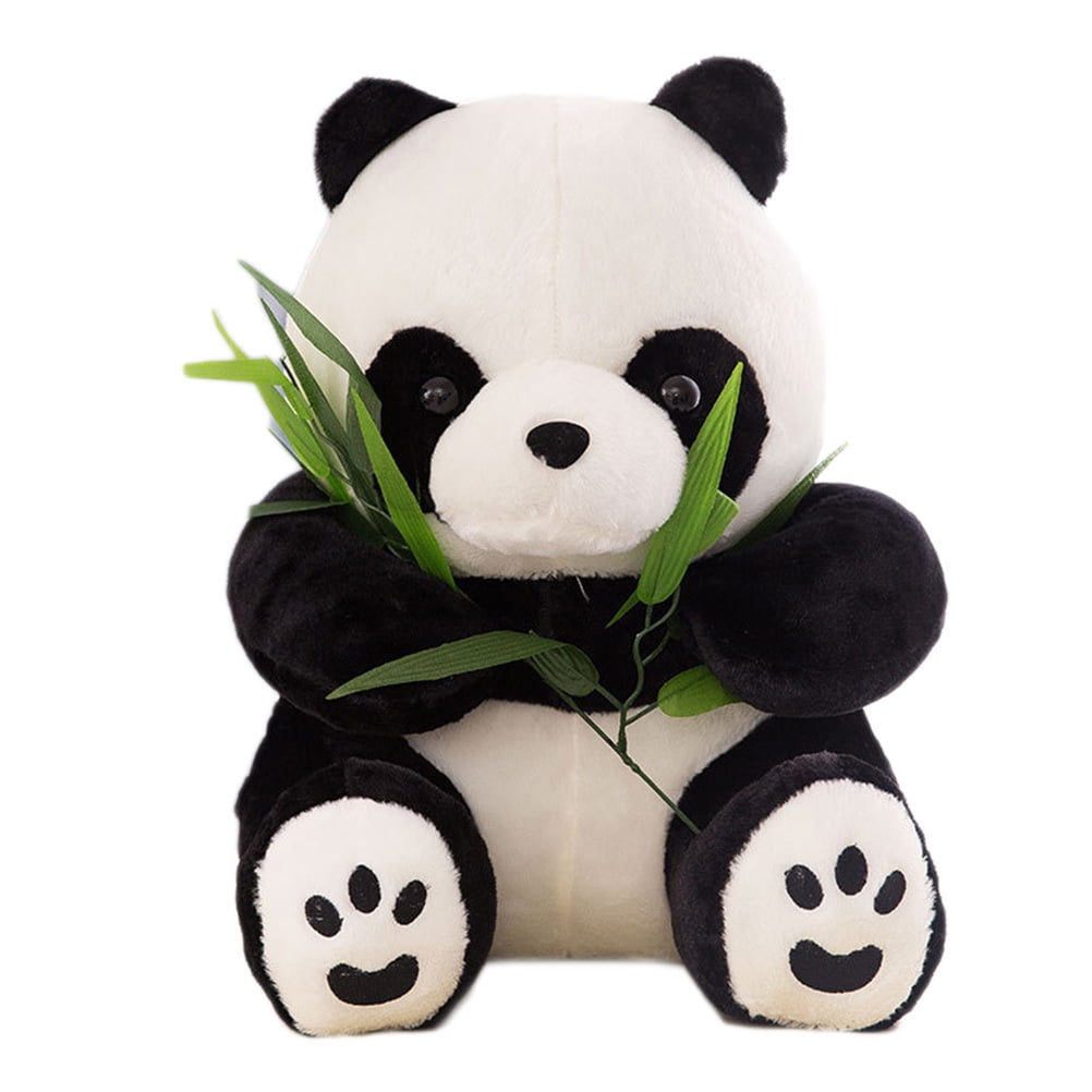 Lovely Mini Sitting Bamboo leaf Panda Stuffed Animals soft toys plush doll 12CM 
