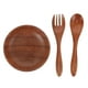 thumbnail image 1 of Cuenco de madera Vajilla Tronco Cuchara Cubiertos Utensilios para servir Ensaladeras Frutas Grandes, 1 of 6