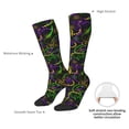 thumbnail image 4 of Balery Neon Mardi Gras Calcetines novedosos Calcetines deportivos Calcetines hasta la rodilla Calcetines de algodón Calcetines originales y geniales, 4 of 6