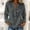 *Gray, variant on ClodeEU Women's Linen Blend V Neck Long Sleeve Button Shirt ,Loose Fit Casual Blouse Blue,Womens Plus L