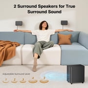 Miroir 5.1 Sound Bar for TV with Dolby Atmos, Wireless Subwoofer, Surround Sound, HDMI ARC, Bluetooth