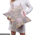 thumbnail image 5 of Ambesonne Peony Fabric by the Yard Upholstery, Delicate Floral Scene Print, 1 Yard, Pale Lilac Mustard, 5 of 5