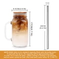 thumbnail image 2 of Mason Jar ANOTION 710 ml con tapa, pajita y mango de vidrio de bambú, 2 of 7