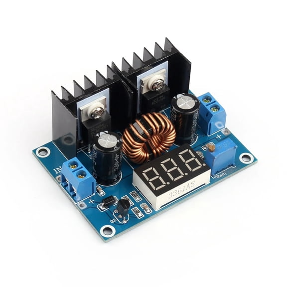 XL4016 4V-38V In to 1.25V-36V Out 8A DC-DC Step Down Buck Power Supply Module with Digital Voltmeter