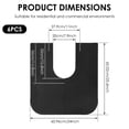 thumbnail image 2 of 6PCS Upgrade Round Commode Potty Training Mat for Boy Toilet Training Mat Toilet Rug U Shaped Washable Toilet Mat for Bathroom,Black, 2 of 11