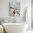 thumbnail image 4 of Canvas Wall Art, Christmas Snowman Framed Canvas Prints for Bedroom Dining Room, Winter Forest Pine Cone Farmhouse Large Gallery Wrapped Wall Decor for Home Office, Gifts, 20"x24" Ship Next Day, 4 of 9