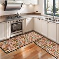 thumbnail image 3 of Kitchen Rugs Sets Of 2,Patchwork Chicken Pattern Anti Fatigue Kitchen Mat Rugs Non Slip Washable,Decorative Kitchen Floor Mats for Kitchen,Sink,Laundry,17"x47"+17"x47", 3 of 5