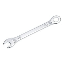 Uxcell Thin 6-Point Combination Wrench, Metric Mirror-Chrome Plated High Carbon Steel, 10mm