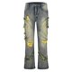 thumbnail image 3 of Pantalones largos para hombre, moda, con cremallera, botones, lisos, informales, con bolsillos, deportivos, de poliéster, 3 of 5