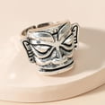 thumbnail image 3 of Anillos De Plata Esterlina Anillo Abierto Retro Cubierta De La Cara Anillo De Estilo Anillo Ajustable Para Hombres Dama Moda Advancent AP007233-02, 3 of 6
