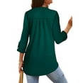 thumbnail image 4 of Nlife Women Bohemian 3/4 Sleeve V Neck Floral Print Shirt, 4 of 10