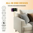 thumbnail image 6 of Outlet Extender Stick Rotating Outlet Features USB-A, USB-C, and 2 Ac Outlets 180° Swivel Rotating Outlet for Behind Couches Space-Saving Outlet Extender for Home/Dorm(1pc), 6 of 9