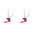 thumbnail image 3 of Qarigey Accesorio de moda Collar de cadena para mujer con estilo Hip Hop Colgante Accesorio elegante Collar de acero inoxidable Collares Sonia Sonia Fondo Marino 2piezas, 3 of 6
