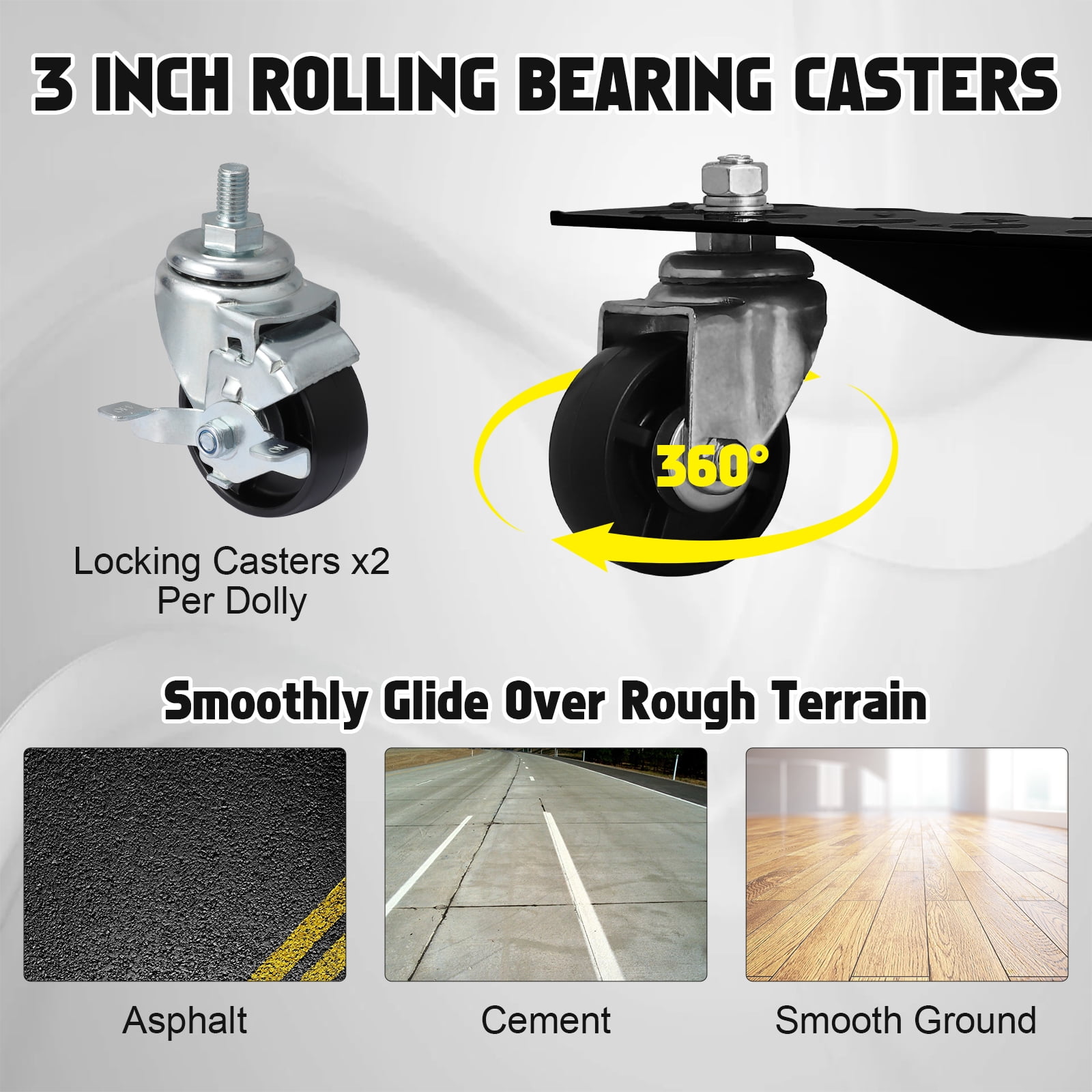 1 Package【Premium Item】 Iron Heavy Duty Car Dolly, Wheel Dolly Car Tire Stake With Brake, Car Tire Dolly With Wheels, Vehicle Dolly For Moving, Car Repair