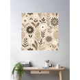 thumbnail image 2 of Aesthetic Beige Floral Pattern Poster Wall Art, Modern Wall Decor For Living Room Bedroom, 30x30 UNFRAMED, 2 of 3