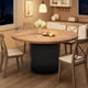 thumbnail image 3 of Qinaqin 47Inch Redondo cm de Profundidadining Mesa para 4-6 People Retro Sala con Robusto Anchoaveform Metálico Pedestal Base Industrial Círculo Kitchen de, 3 of 6