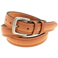 thumbnail image 4 of Men's 1 1/4" Light Brown English Bridle Leather Domed Belt Double Loops, 4 of 4