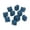 Blue, variant on AOOOWER 10Pcs 5 Colors Multifaceted Dice d10 Polyhedral TRPG Games Dice Set Board Game
