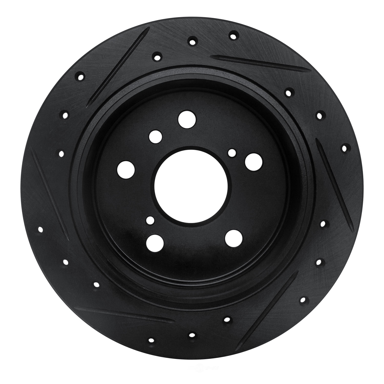 Dynamic Friction Company 633-76076R DFC Brake Rotor - Drilled And Slotted - Black