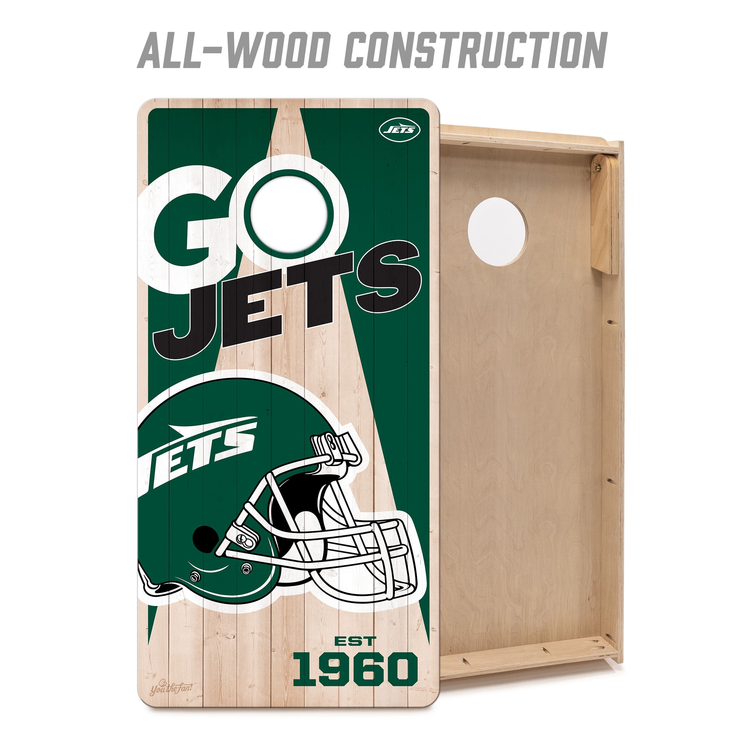 YouTheFan NFL New York Jets 2' x 4' Cornhole Game No Bags