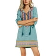 thumbnail image 3 of Urban CoCo Bohemian Ethnic Style Shift Dress (M, Pattern 18), 3 of 6