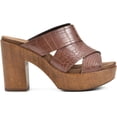 thumbnail image 2 of White Mountain Womens Alive Faux Leather Criss-Cross Front Slide Sandals, 2 of 6