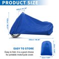 thumbnail image 2 of Cubierta de motocicleta Unique Bargains para todas las estaciones, universal, impermeable, con bolsa de almacenamiento, se adapta hasta 96.46'' XL azul, 2 of 7
