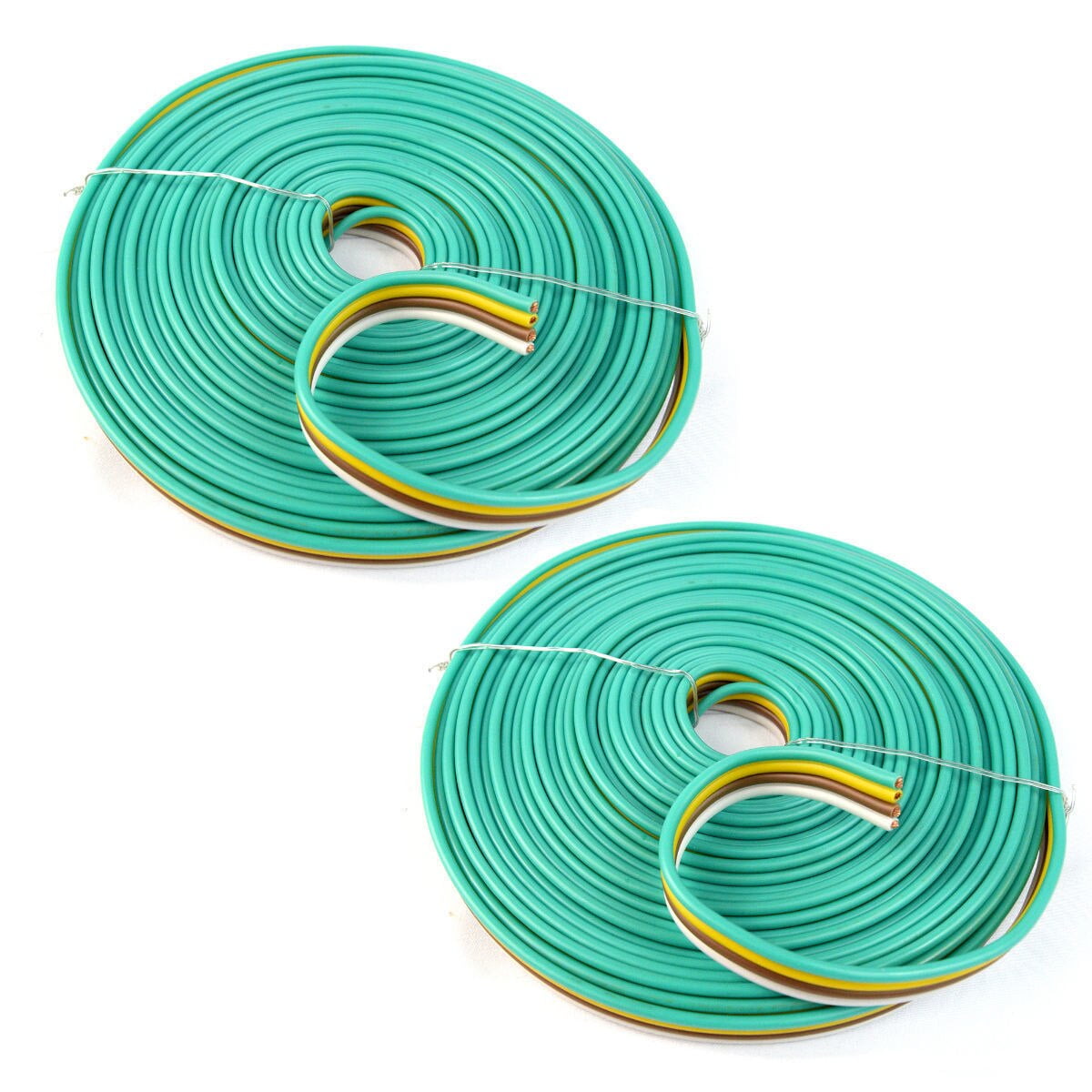 2 Rolls 14 Gauge 25 Feet Flat Trailer Light Cable Wiring Harness Copper