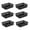 Black, variant on Plastic Desktop Paper Storage Baskets for Classroom or Home Use – Plastic Mesh Baskets in Neutral Colors-6pcs