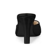 thumbnail image 2 of BLISSFUL STEP Women's Pointed Toe Stiletto Heels Slide Mules Black 8, 2 of 8