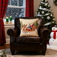 thumbnail image 4 of HomeDM Christmas Pillow Covers 18"x18" Farmhouse Xmas Decorations Christmas Tree Winter Holiday Decor Throw Cushion Case for Home Couch Single Piece, 4 of 6