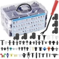 thumbnail image 1 of 1501Pcs Car Retainer Clips & Plastic Fasteners Kit - 54 Sizes Auto Push Pin Rivets Set with Removal Tool, 10 Cable Ties, Sponge Cushions. 3-Layer Storage Box for Toyota Ford Honda (1501Pcs), 1 of 6