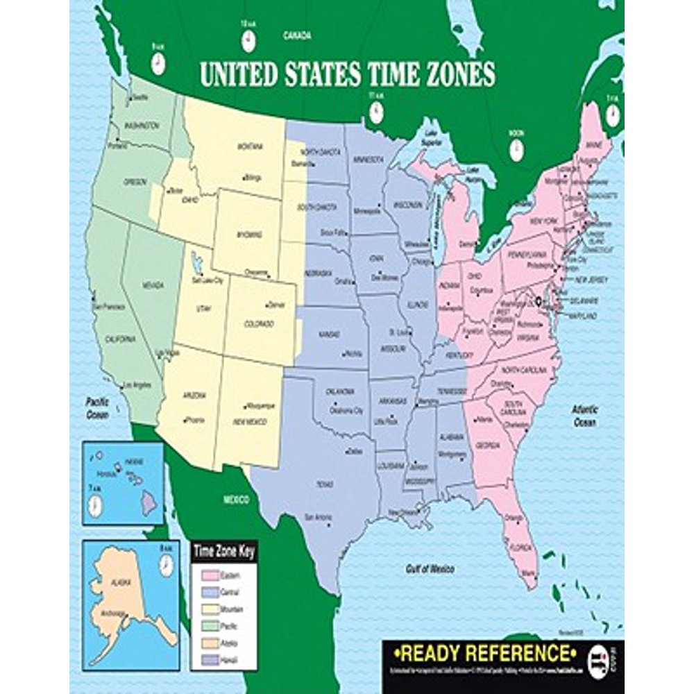 U.S. and World Maps with Time Zones