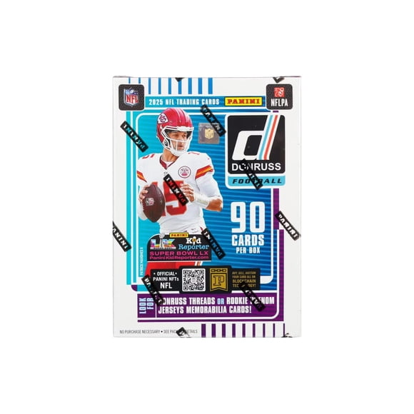 Caja de tarjetas coleccionables Panini Donruss Football 2025, paquete de 6