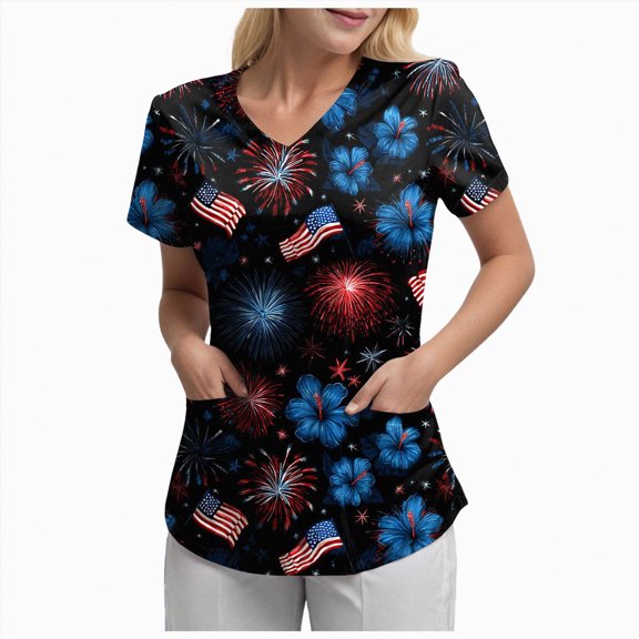 UngA 250 Anniversary USA Shirt for Women American Flag Freedom Graphic Tees Tops Patriotic Casual Short Sleeve Womens T Shirts (Black,XL)