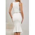 thumbnail image 2 of Conjunto de dos piezas CHYRII para mujer, cuello cuadrado, sin mangas, blanco, XS, 2 of 2