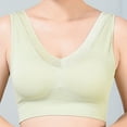 thumbnail image 2 of B91xZ Support Wireless Bra Women Stretch Full Coverage Comfort Bras,Green XXXL, 2 of 4