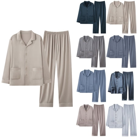 QSXADF Women Plus Size Pajama Set Long Sleeve Sleepwear Button Front Pocket Top Pants Pajama Set Loose for Women Casual Home Lounges Unisex Style Women Homewear Fall Winter Clothing Set