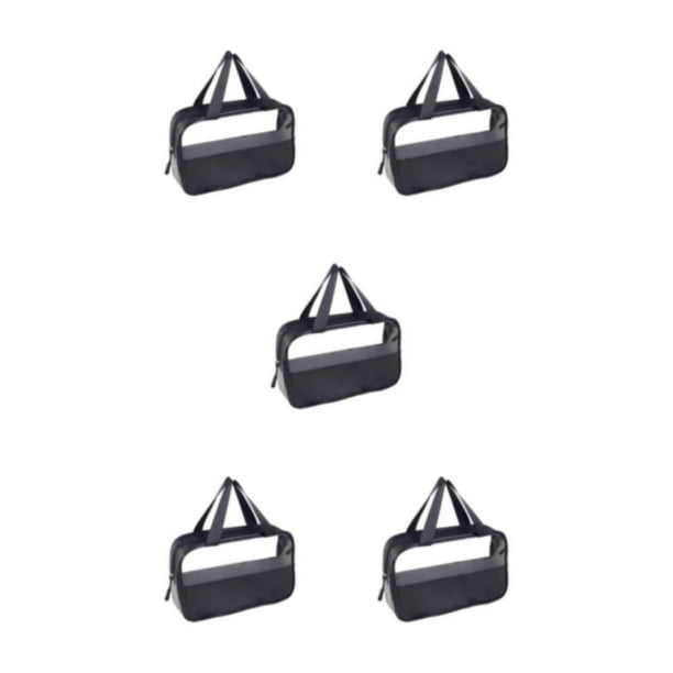 Vogacara PU impermeable y transparente organizador de artículos de tocador de viaje transparente y visible para fácil acceso bolsas de Type2 NO2