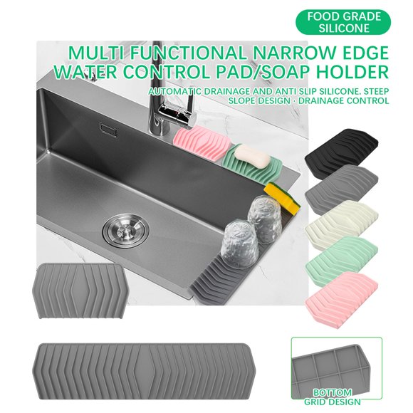 Mejor jabón para baño - Portajabones de silicona antideslizante con desagüe, caja de jabón portátil para duchas, fregadero de cocina y uso doméstico
