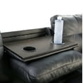 thumbnail image 2 of L-Shaped Linen Sectional Sofa with Chaise & Storage Tufted Sofa Couch Set for Living Room, Leather Black, 2 of 6