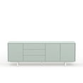 thumbnail image 4 of Atlas 78" x 28" Highboy Modern TV Stand Cabinet And Sideboard - Jade Ocean Frame, Jade Ocean Door/Drawers, White Base, 4 of 8
