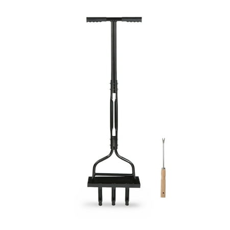Lawn Aerator Coring Garden Tool with Soil Core Storage Tray